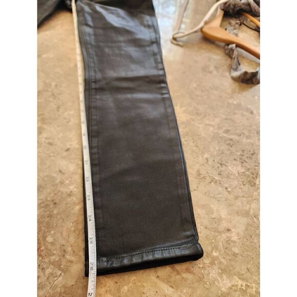 L'AGENCE Peyton high rise skinny ankle crop black coated stretch jeans NWT size - Picture 8 of 8
